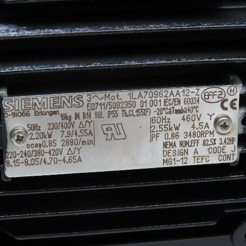 Swedrive AB 91278074 38:1 Ratio 91.5RPM 460V 50/60Hz 2.55kW Gear Motor Tested
