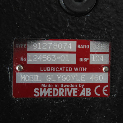 Swedrive AB 91278074 38:1 Ratio 91.5RPM 460V 50/60Hz 2.55kW Gear Motor Tested
