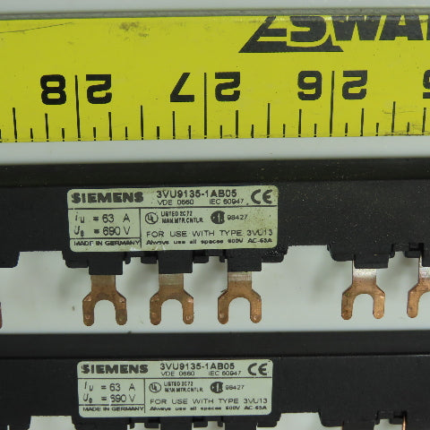 Allen Bradley 3VU9135-1AB05 3VU9135-1AB04 Misc. Bus Bar Lot Of 15