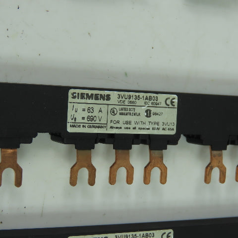 Allen Bradley 3VU9135-1AB05 3VU9135-1AB04 Misc. Bus Bar Lot Of 15