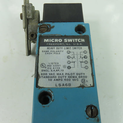 Microswitch LSA6B Heavy Duty Limit Switch Side Rotary 600VAC 10A