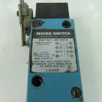Microswitch LSA6B Heavy Duty Limit Switch Side Rotary 600VAC 10A