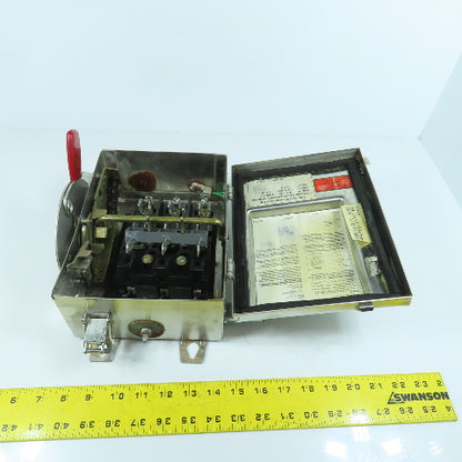 Westinghouse WHFN321 30A Heavy Duty SS Fusible Safety Disconnect Switch 240V 3PH