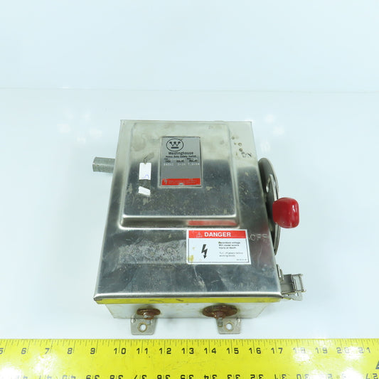 Westinghouse WHFN321 30A Heavy Duty SS Fusible Safety Disconnect Switch 240V 3PH