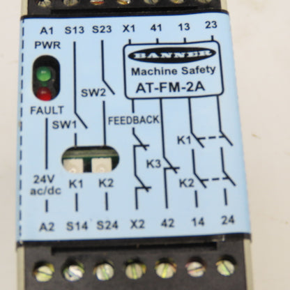 Banner AT-FM-2A 24V AC/DC 2 Channel Safety Relay