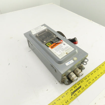 Square D CHU361AWK 30A Heavy Duty Non-Fusible Safety Disconnect Switch 600V