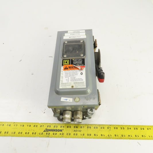 Square D CHU361AWK 30A Heavy Duty Non-Fusible Safety Disconnect Switch 600V