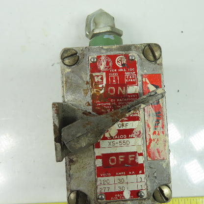 Killark XS-55D 2-Position Tumbler Switch 120/277V 30A For Hazardous Location