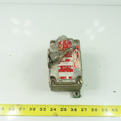 Killark XS-55D 2-Position Tumbler Switch 120/277V 30A For Hazardous Location