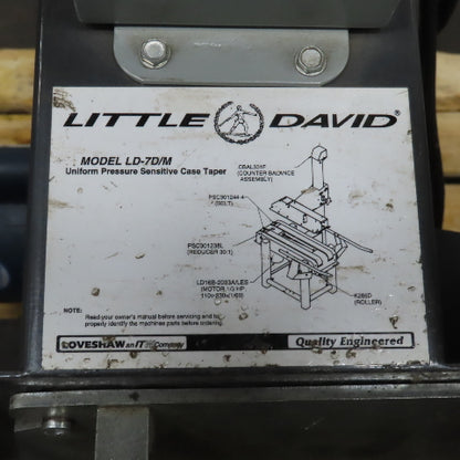 Little David LD-7D/M Semi-Automatic Uniform Case Sealer 2" Tape 115/208-20V 1PH