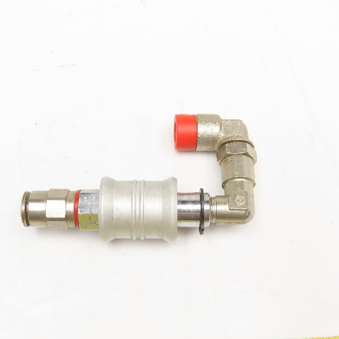 8mm Push To Connect Inline Shut Off Sleeve Valve Swivel Elbow