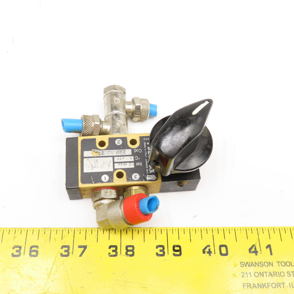 Pneumax 229.32.27 2 Position Manually Actuated Pneumatic Valve G1/8" 145PSI