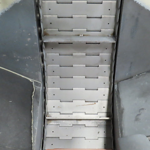 2A S.r.l 9-3/4" x 54" Hopper Feed Discharge Incline Conveyor 1.1-7.1FPM 230/480V