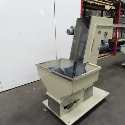 2A S.r.l 9-3/4" x 54" Hopper Feed Discharge Incline Conveyor 1.1-7.1FPM 230/480V