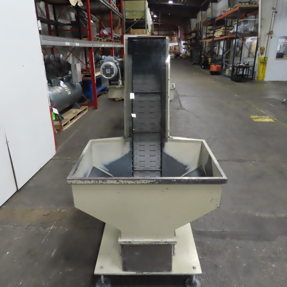 2A S.r.l 9-3/4" x 54" Hopper Feed Discharge Incline Conveyor 1.1-7.1FPM 230/480V