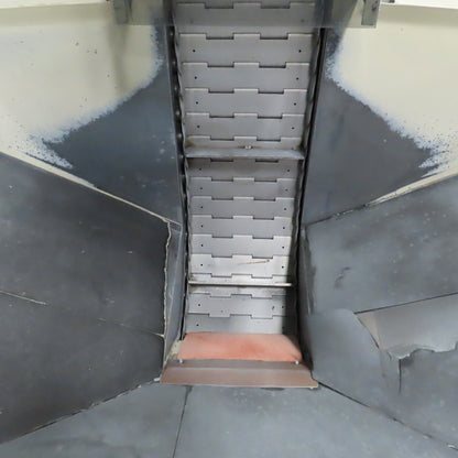 2A S.r.l 9-3/4" x 54" Hopper Feed Discharge Incline Conveyor 1.1-7.1FPM 230/480V