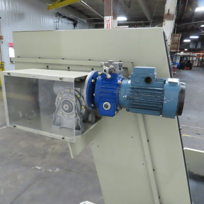 2A S.r.l 9-3/4" x 54" Hopper Feed Discharge Incline Conveyor 1.5-9.5FPM 230/480V