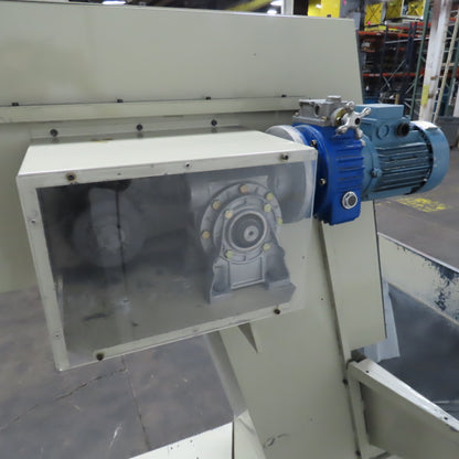 2A S.r.l 9-3/4" x 54" Hopper Feed Discharge Incline Conveyor 1.5-9.5FPM 230/480V