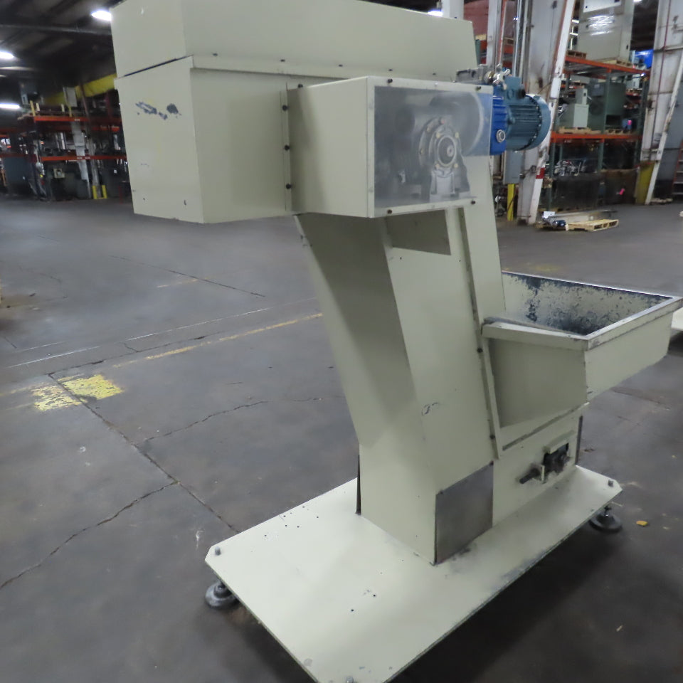 2A S.r.l 9-3/4" x 54" Hopper Feed Discharge Incline Conveyor 1.5-9.5FPM 230/480V