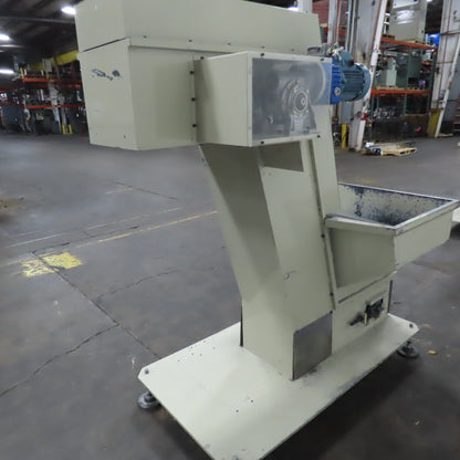2A S.r.l 9-3/4" x 54" Hopper Feed Discharge Incline Conveyor 1.5-9.5FPM 230/480V