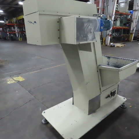 2A S.r.l 9-3/4" x 54" Hopper Feed Discharge Incline Conveyor 1.5-9.5FPM 230/480V