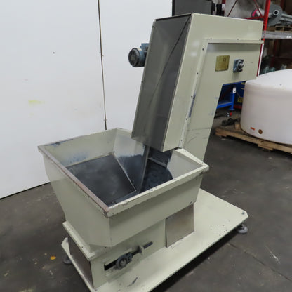 2A S.r.l 9-3/4" x 54" Hopper Feed Discharge Incline Conveyor 1.5-9.5FPM 230/480V