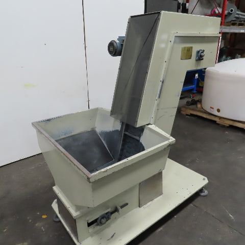 2A S.r.l 9-3/4" x 54" Hopper Feed Discharge Incline Conveyor 1.5-9.5FPM 230/480V
