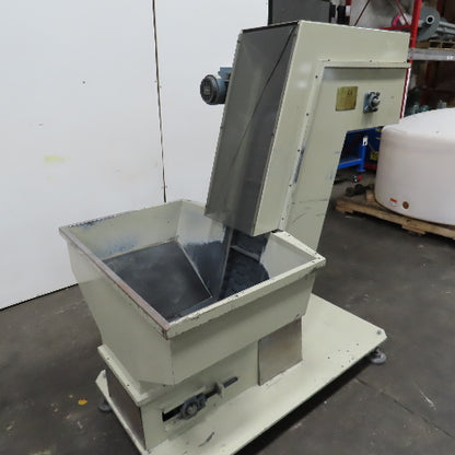 2A S.r.l 9-3/4" x 54" Hopper Feed Discharge Incline Conveyor 1.5-9.5FPM 230/480V