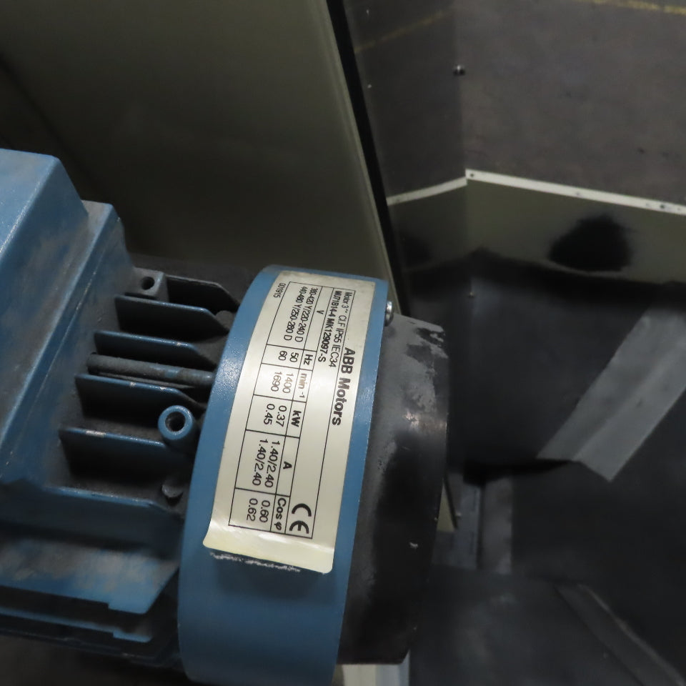 2A S.r.l 9-3/4" x 54" Hopper Feed Discharge Incline Conveyor 1.5-9.5FPM 230/480V
