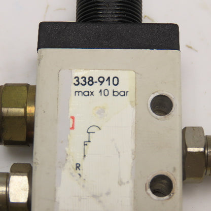 Camozzi 338-910 Manually Actuated Pneumatic Valve G1/8 3/2 Way