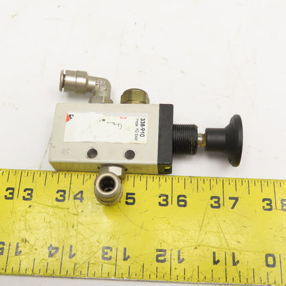 Camozzi 338-910 Manually Actuated Pneumatic Valve G1/8 3/2 Way