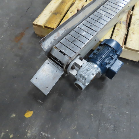 4-1/2" Wide x 73" L Small Parts Scrap Chip Trash Conveyor 60FPM 0.5HP 230/460V