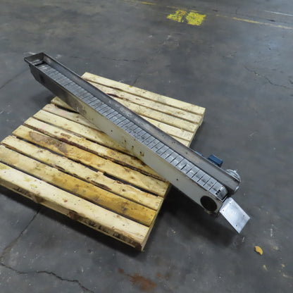 4-1/2" Wide x 73" L Small Parts Scrap Chip Trash Conveyor 60FPM 0.5HP 230/460V