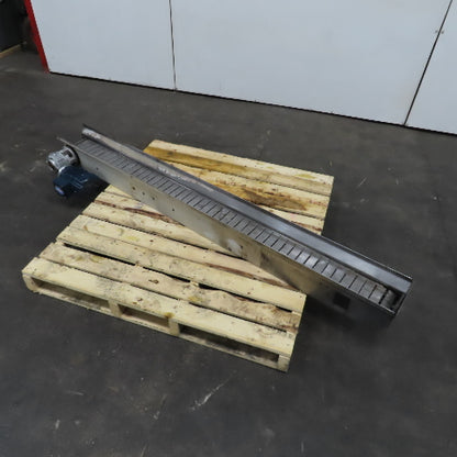 4-1/2" Wide x 73" L Small Parts Scrap Chip Trash Conveyor 60FPM 0.5HP 230/460V