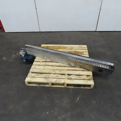 4-1/2" Wide x 73" L Small Parts Scrap Chip Trash Conveyor 60FPM 0.5HP 230/460V