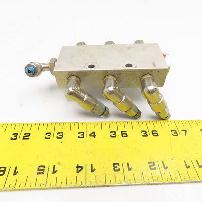 1/4" x 1/8" Aluminum Lubrication Manifold 6 Way