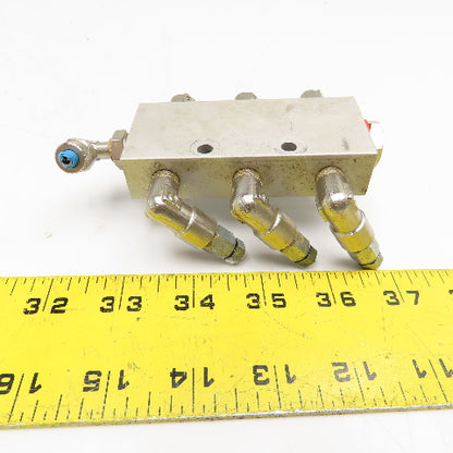 1/4" x 1/8" Aluminum Lubrication Manifold 6 Way