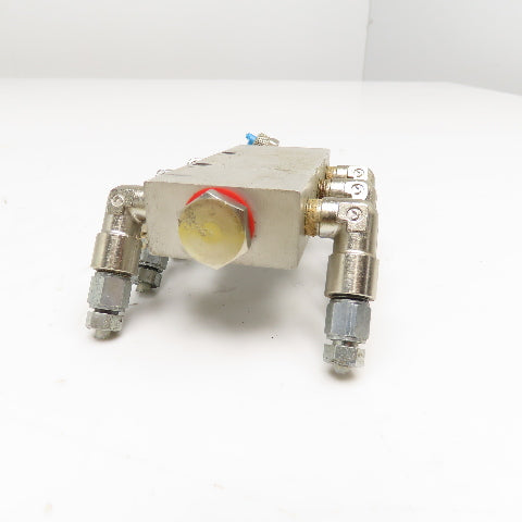 1/4" x 1/8" Aluminum Lubrication Manifold 6 Way