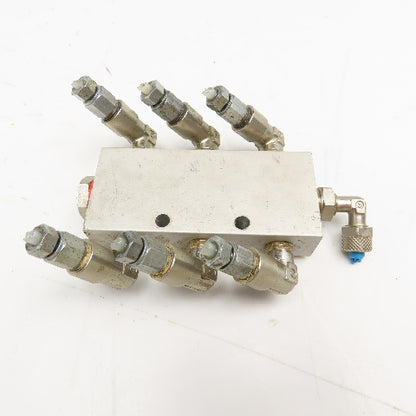 1/4" x 1/8" Aluminum Lubrication Manifold 6 Way