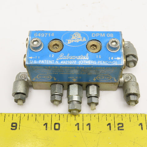 DropsA 649714 DPM08 Lubewatch Lubrication Distribution Manifold