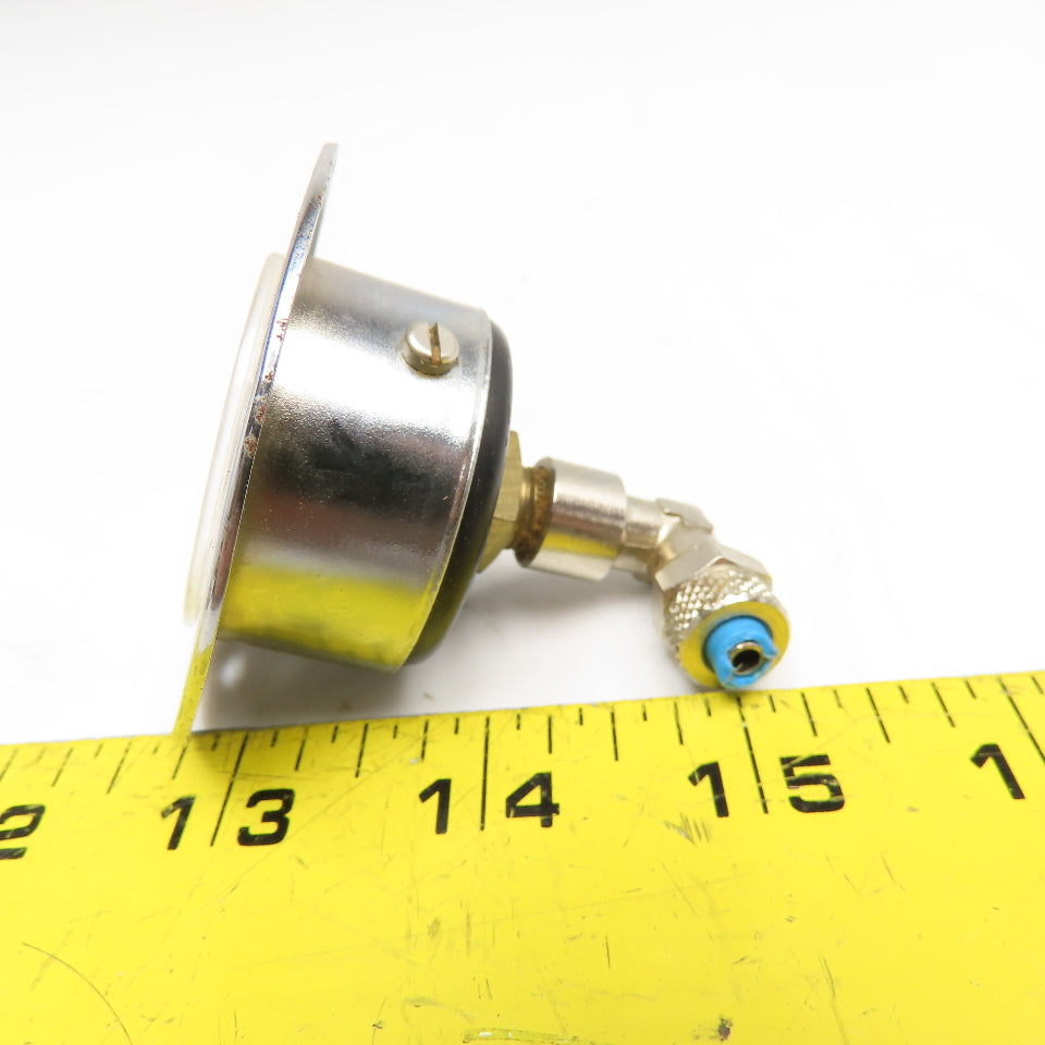 Wika 1-1/2" Flush Mount Pressure Gauge 0-12 Bar 0-170PSI 1/4" NPT Male Port