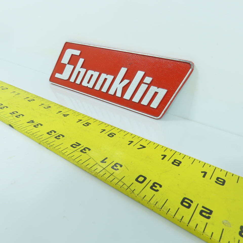 Shanklin Cast Aluminum Name Emblem Legend Logo Plate 7" x 2-1/4"