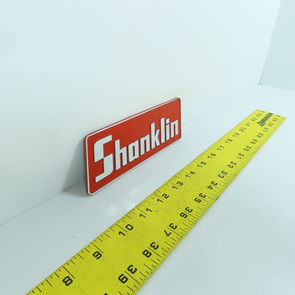 Shanklin Cast Aluminum Name Emblem Legend Logo Plate 7" x 2-1/4"