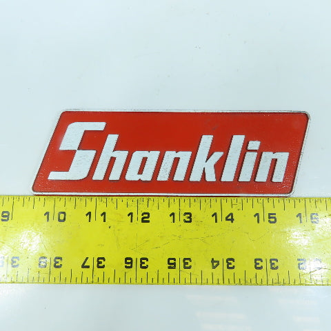 Shanklin Cast Aluminum Name Emblem Legend Logo Plate 7" x 2-1/4"