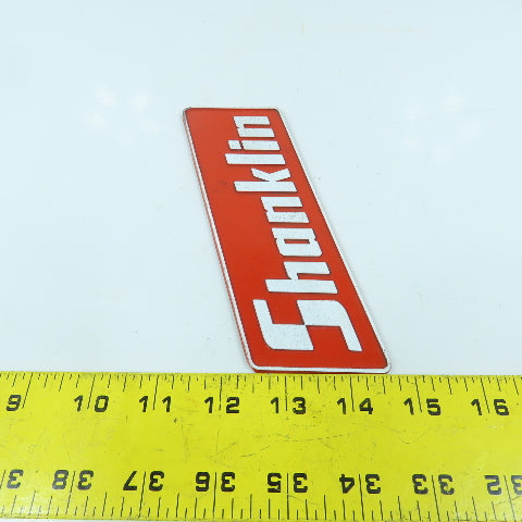 Shanklin Cast Aluminum Name Emblem Legend Logo Plate 7" x 2-1/4"