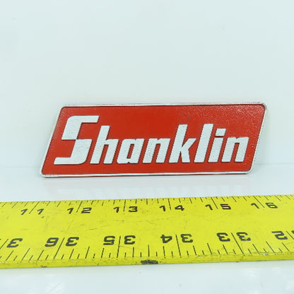 Shanklin Cast Aluminum Name Emblem Legend Logo Plate 7" x 2-1/4"