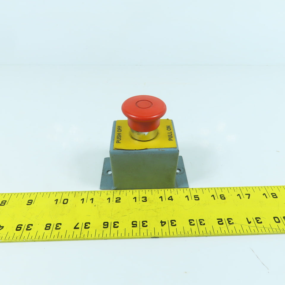 Telemecanique ZB2-BE102 400V Push Pull Mushroom Head E-Stop Switch W/ Mount