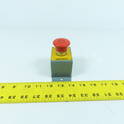 Telemecanique ZB2-BE102 400V Push Pull Mushroom Head E-Stop Switch W/ Mount