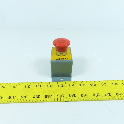 Telemecanique ZB2-BE102 400V Push Pull Mushroom Head E-Stop Switch W/ Mount