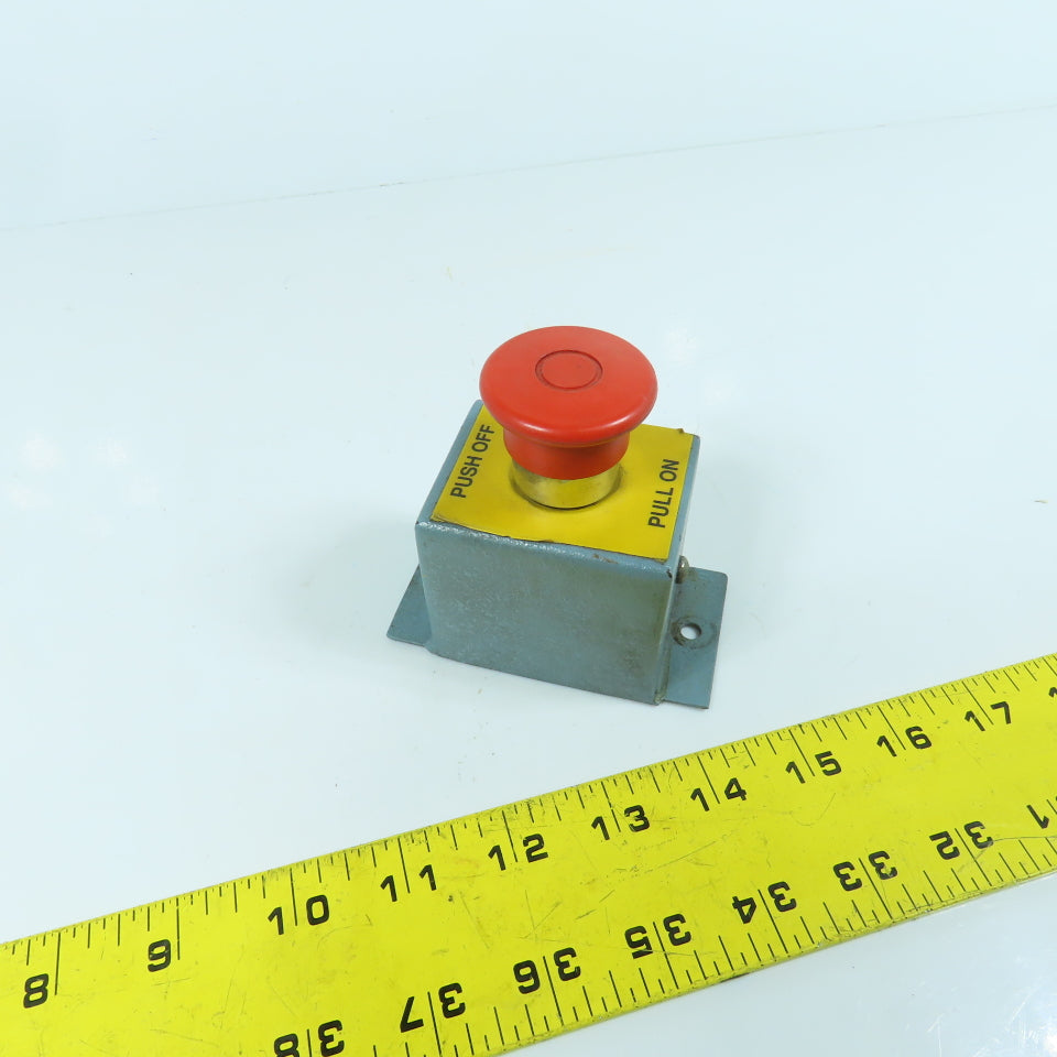 Telemecanique ZB2-BE102 400V Push Pull Mushroom Head E-Stop Switch W/ Mount